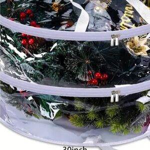 Clear Christmas Wreath Storage Bag